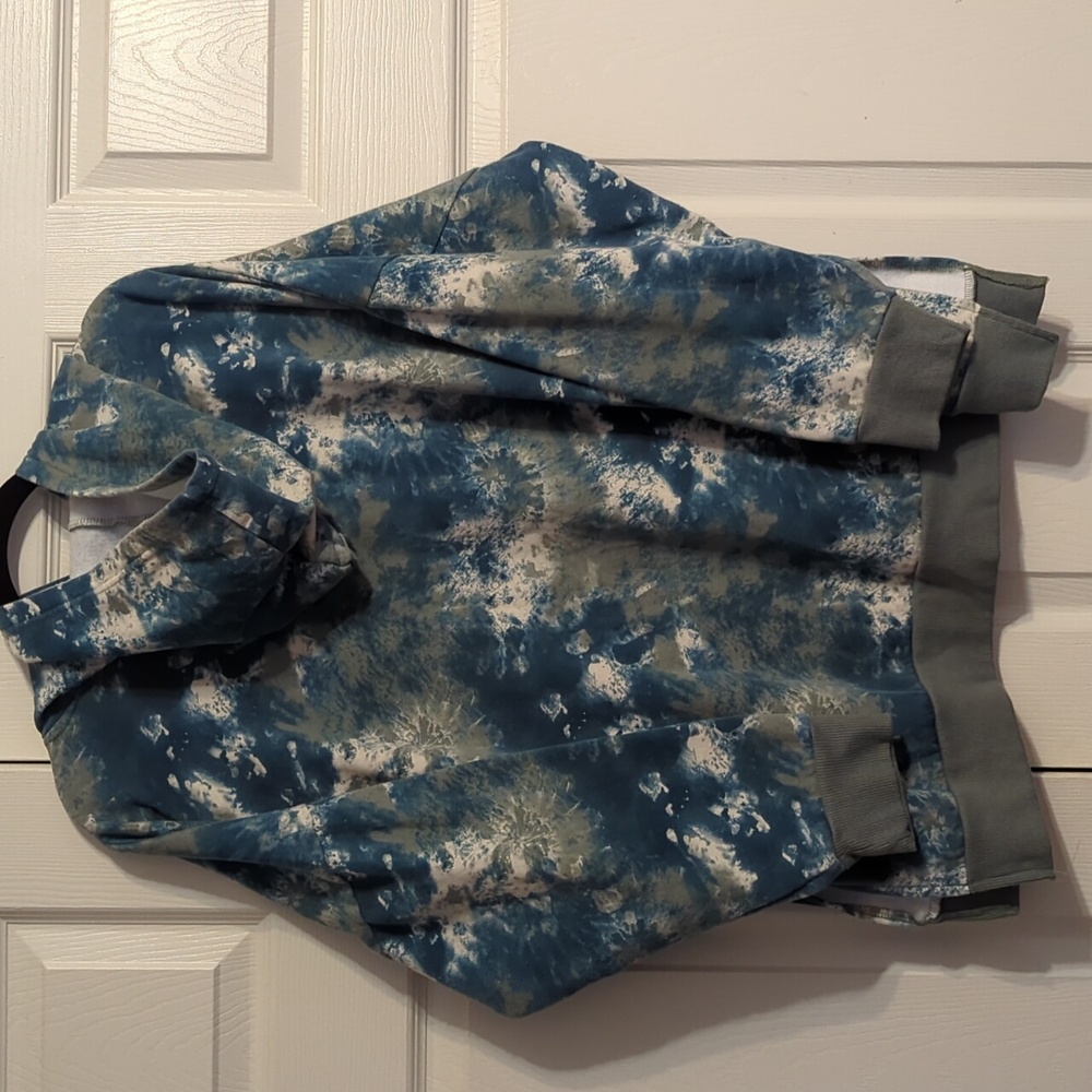 Just Be Blue and Gray Tie Dye Hoodie EUC - Picture 2 of 5